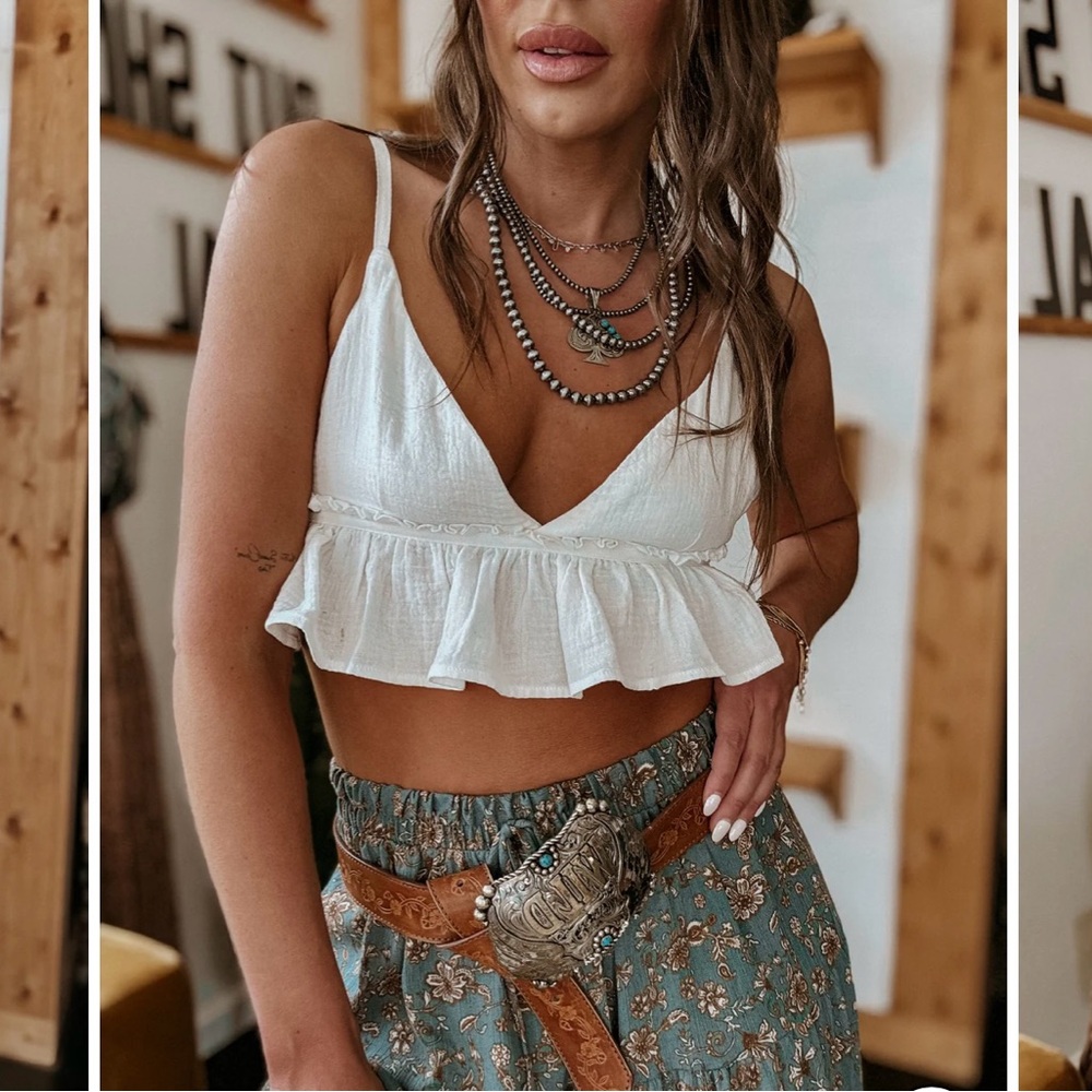 Lil White Ruffle Top